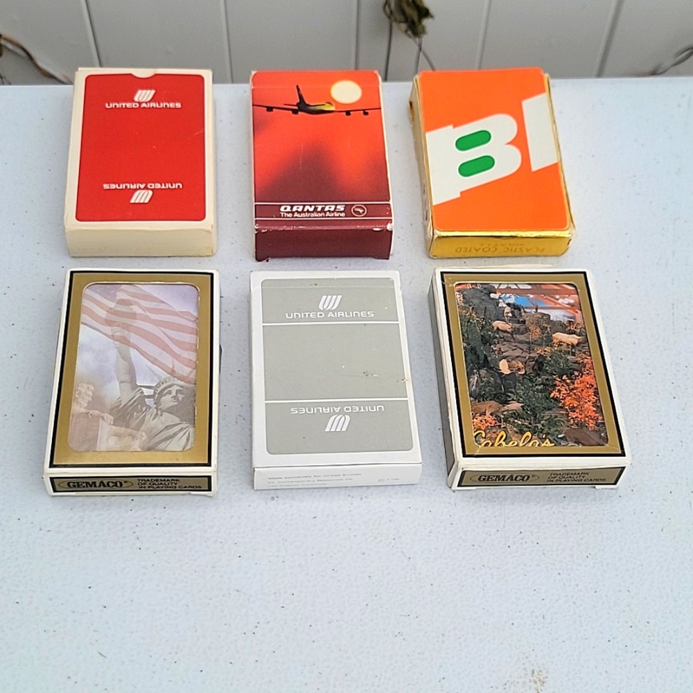 Collectable Playing Card sets, 6 Packs lot.
